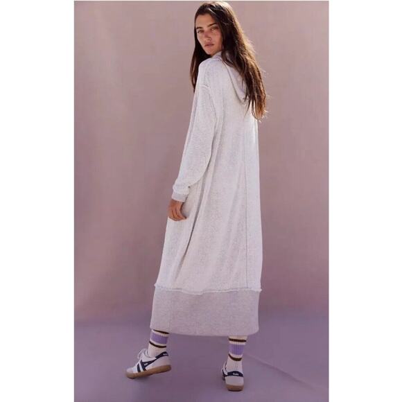 Free People Aja Pullover Midi Sweater Dress - Heather Grey- Size Small - Picture 3 of 3